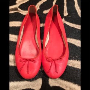 JCREW poppy red ballet flat 10